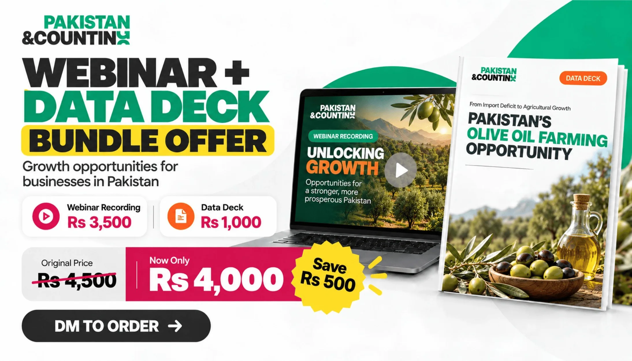 Olive Oil Production in Pakistan: Webinar + Data Deck Bundle
