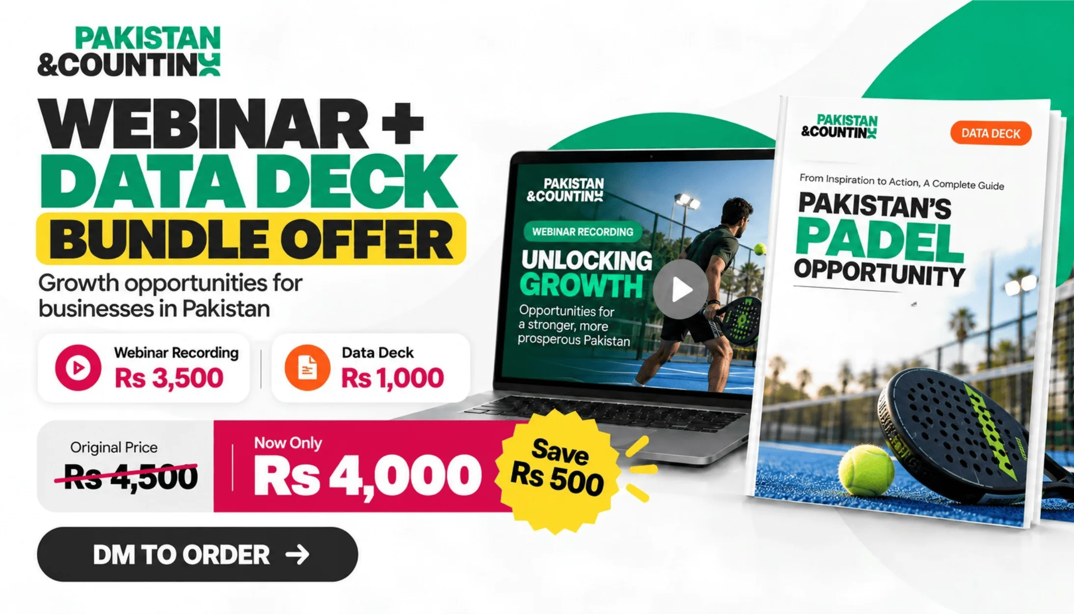 Padel Business in Pakistan: Webinar + Data Deck Bundle